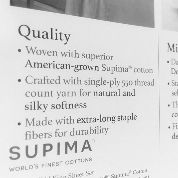 new Charter Club 550 TC 100% Supima Cotton KING Sheet Set in CHERRY BLOSSOM PINK - Picture 6 of 11